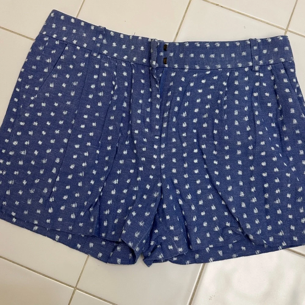 J.Crew Blue Patterned Women's Shorts - Size 2